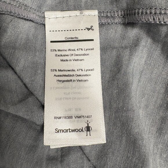Smartwool Active Ultralite V-Neck Short Sleeve t-shirt gray M medium merino wool - Picture 5 of 7
